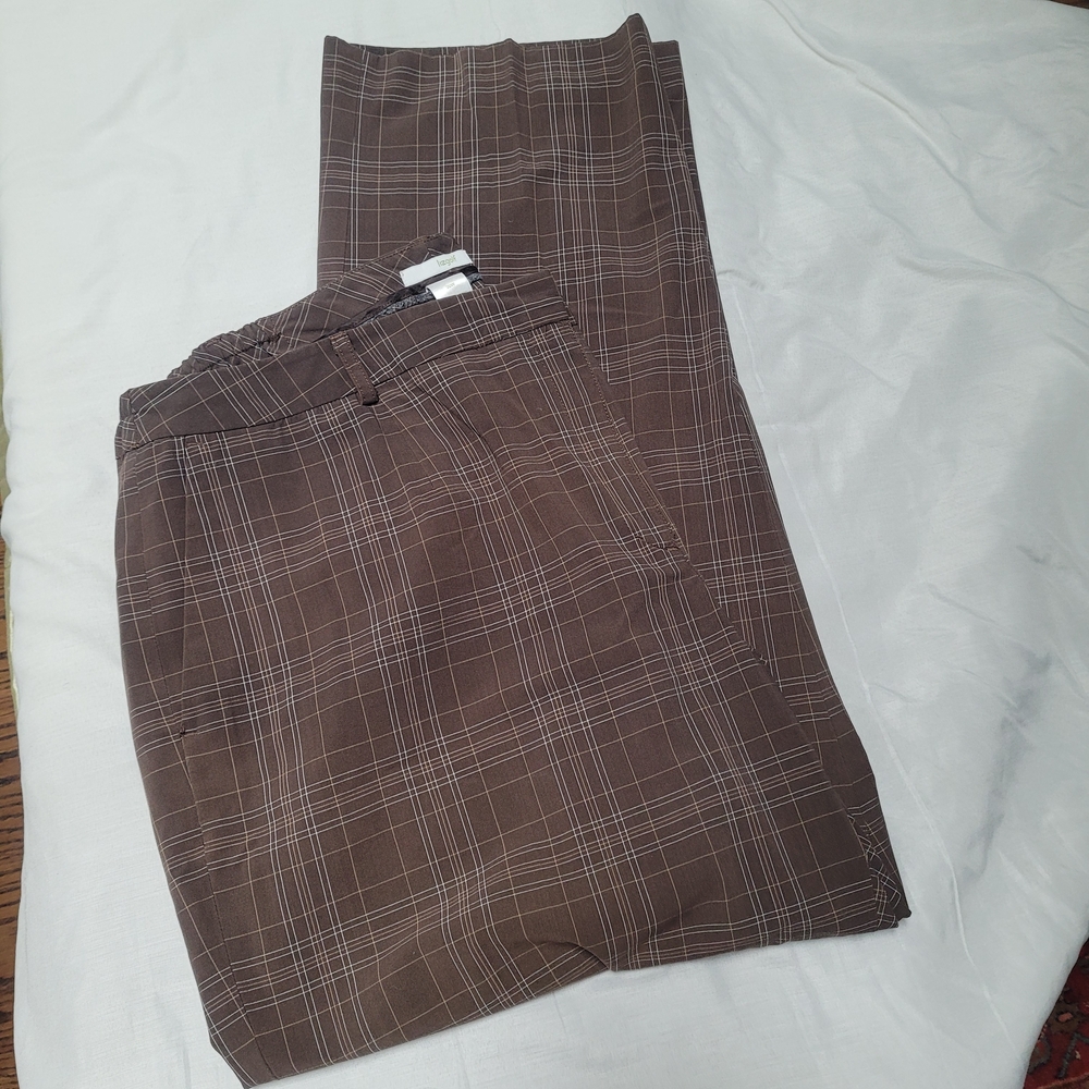 Brown Plaid Pants